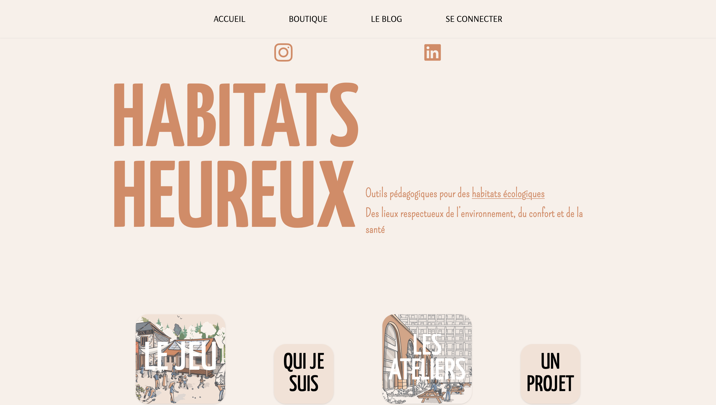 Capture d'écran du site Habitats Heureux